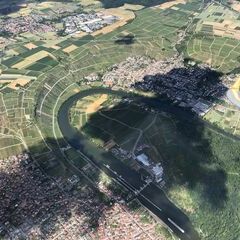 Flugwegposition um 13:38:34: Aufgenommen in der Nähe von Ludwigsburg, Deutschland in 1370 Meter